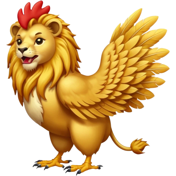 Lion with a chicken body  emoji