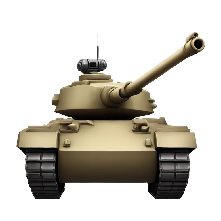 Tank is holding Gun emoji