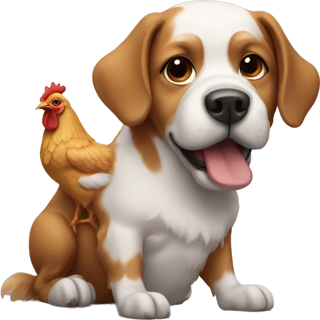 Dog chicken  emoji