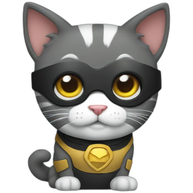 Superhero cat emoji