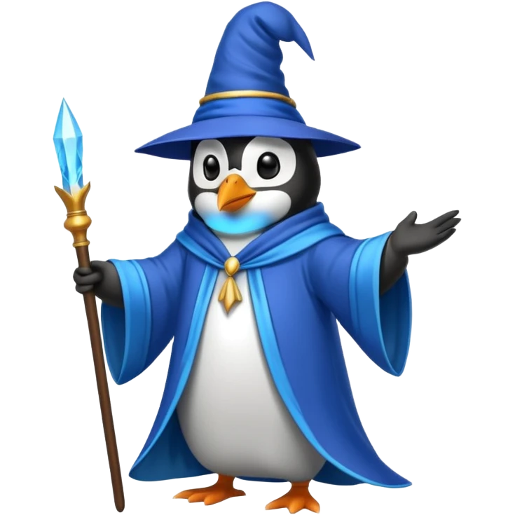 Penguin Wizard emoji