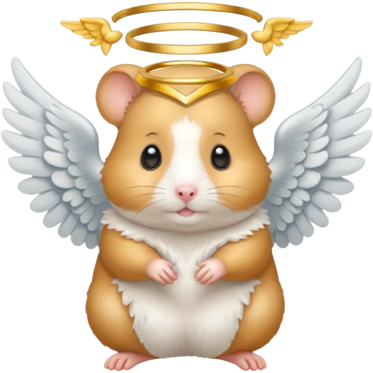 hamster with angel wings and a halo emoji