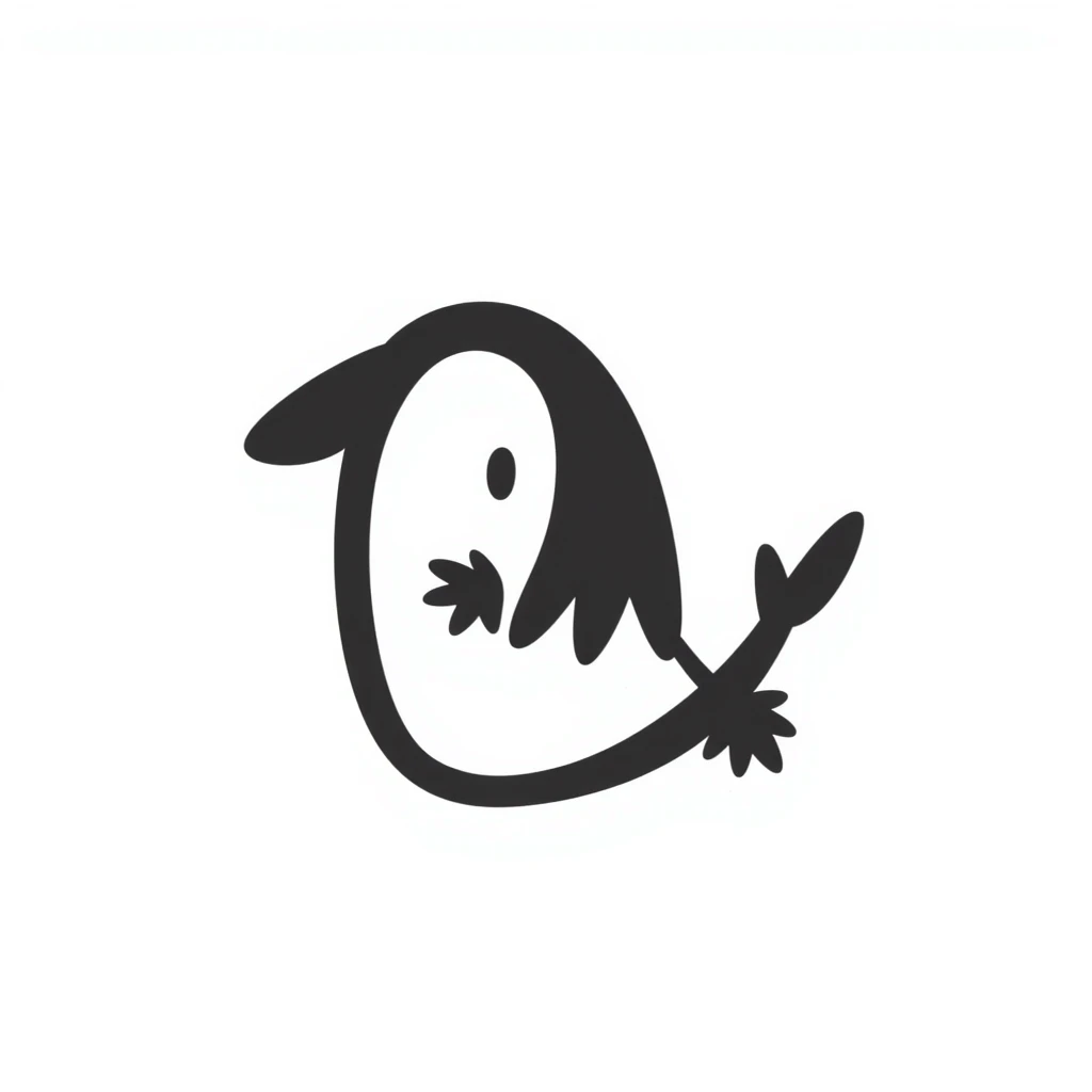 Simple minimalist logo with clean lines and modern design emoji