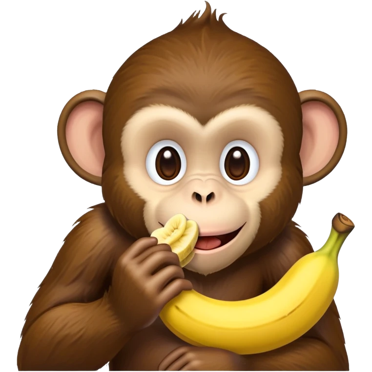 Monkey eating a banana dipped in chocolate  emoji