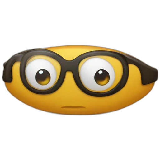 Un haricot pointu à lunette emoji