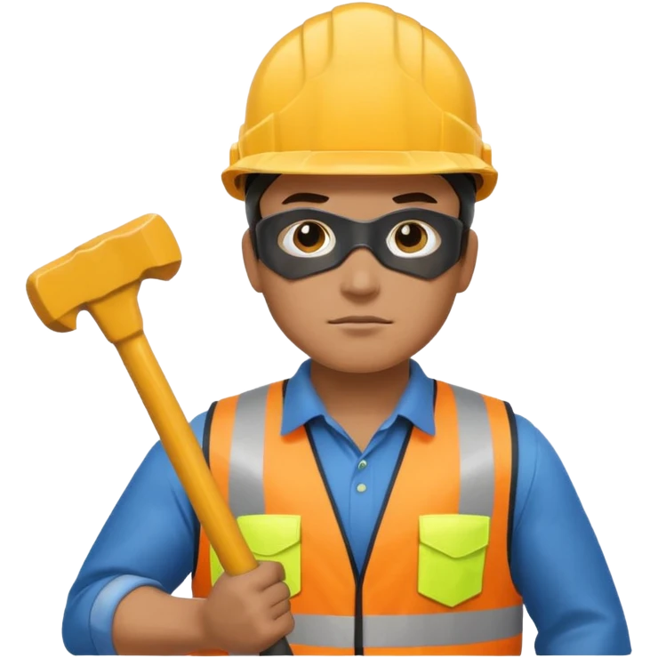 Batman as a construction worker emoji