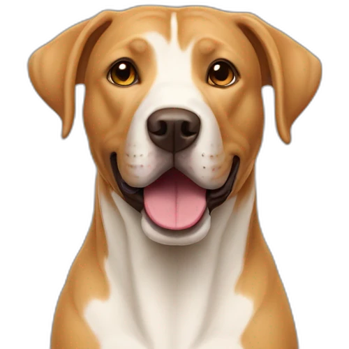 Perro labrador pitbull café emoji