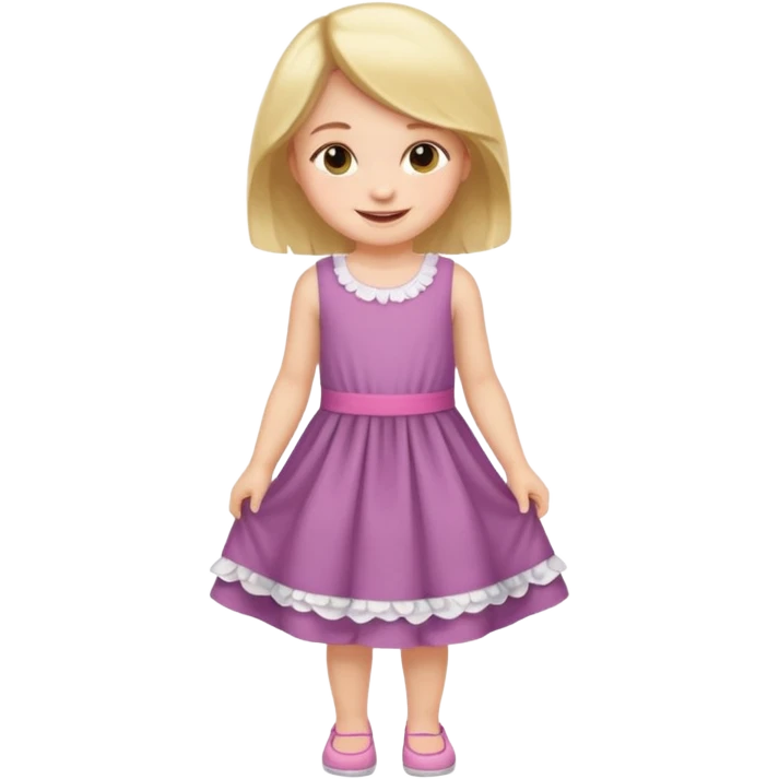 a little girl changing clothes emoji