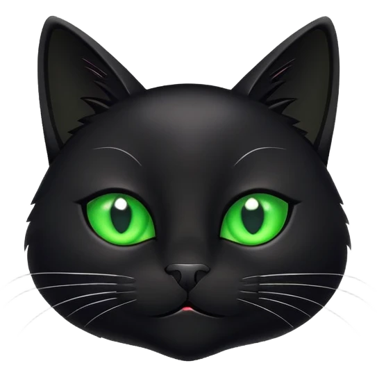 black cat, playful expression emoji