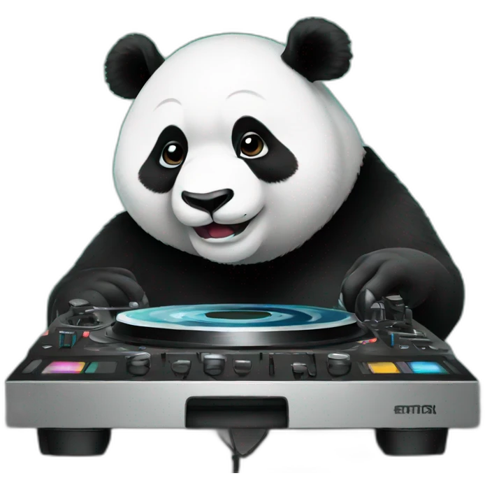 DJ panda emoji