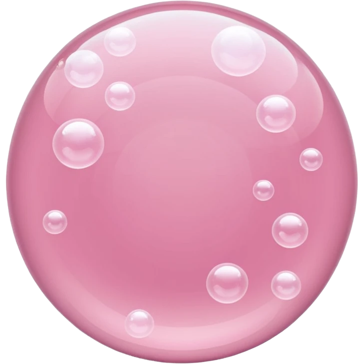 Light pink a transparent bubbles emoji