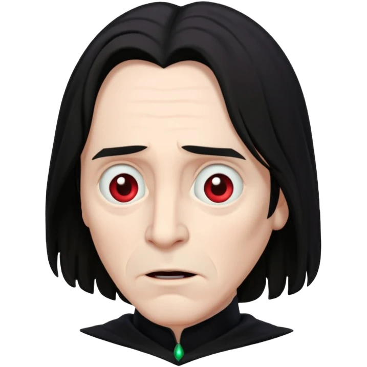 Severus Snape with heart eyes emoji looking surprised emoji