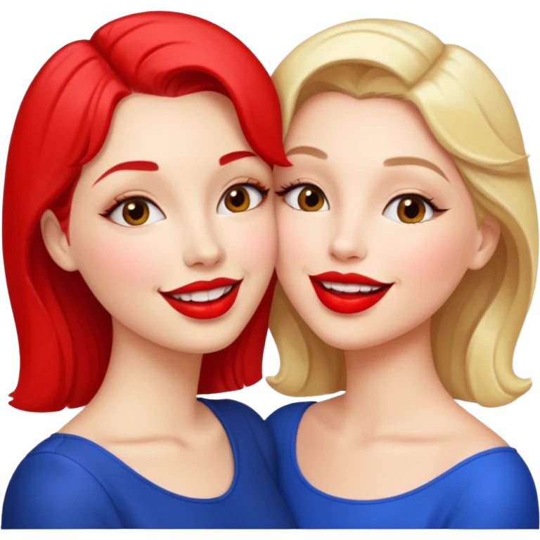 Lesbians kissing emoji