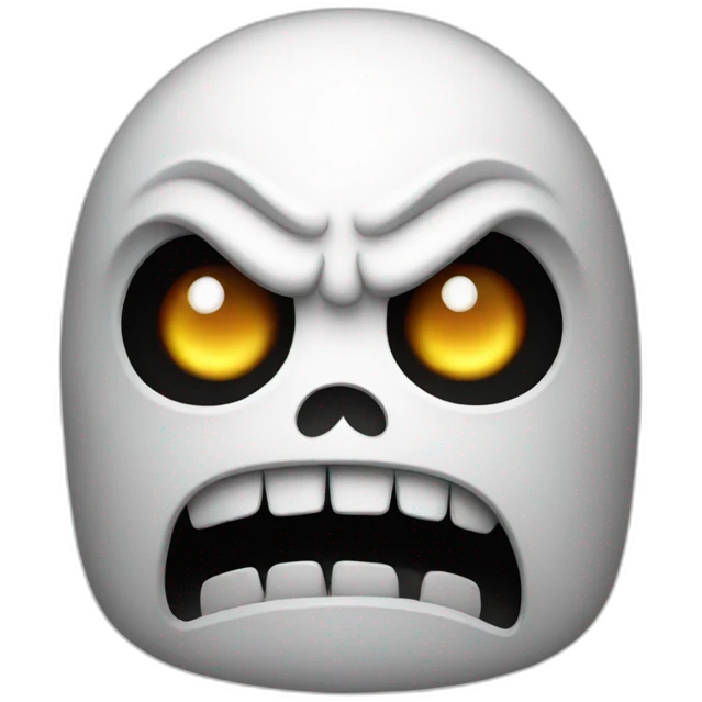 angry,ghost emoji