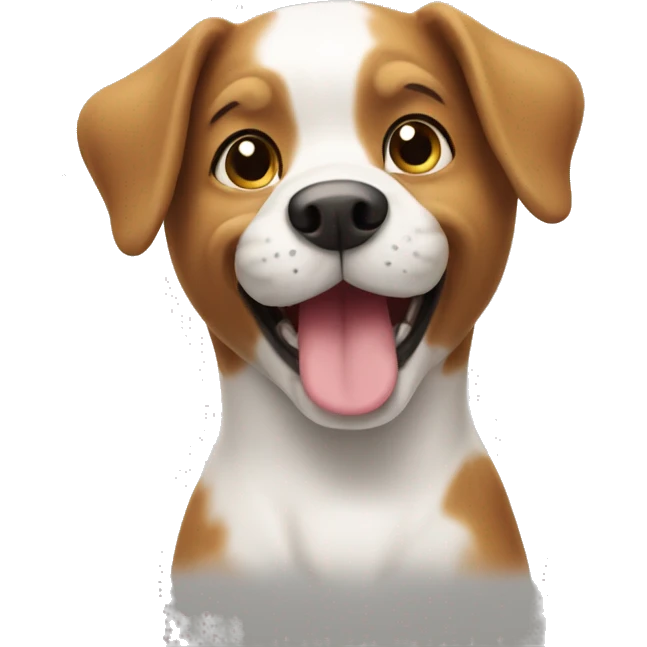 Cute dog saying hi emoji