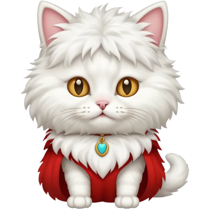 white cat with funny costume emoji