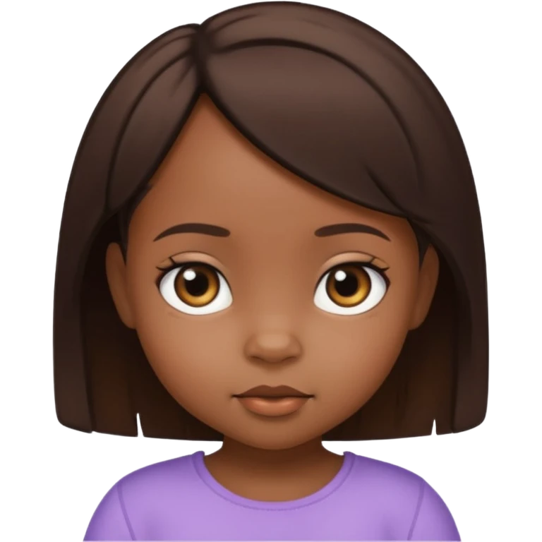 Boss black girl baby with short brown hair  emoji