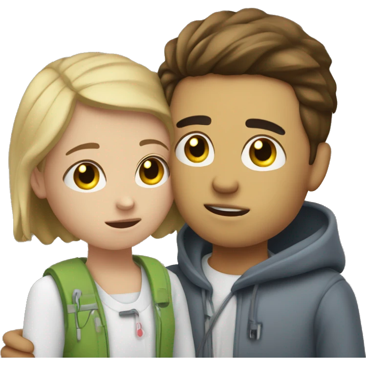 sick teenage boy being looked after my a teenage girl saying get better  emoji