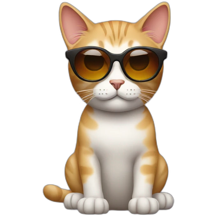 Cat with sunglasses emoji