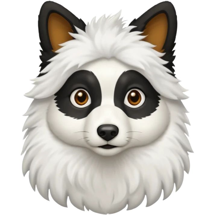 berger australien avec le corps noir et le bout de la queue  et la tete blanche emoji