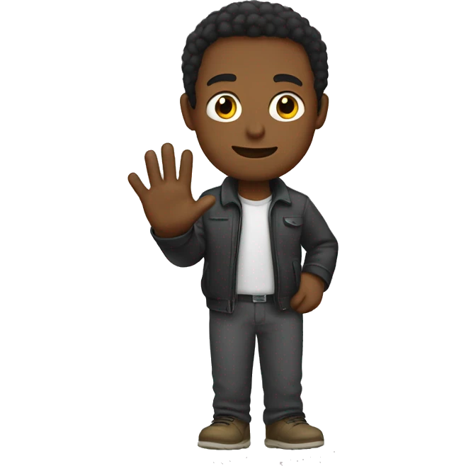 man touching his nos emoji
