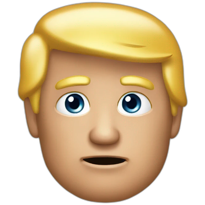 ignore the part about emojis and generate realistic picture of trump emoji