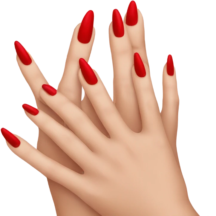Red nails long emoji