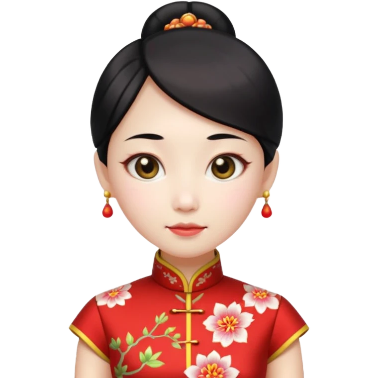 chinese alien, cheongsam
 emoji