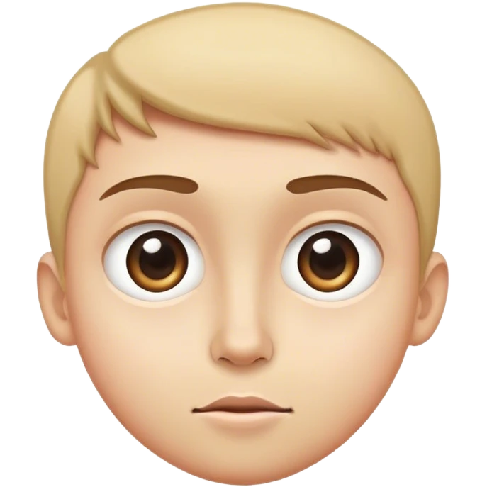 straight face with big eyes looking to the side  emoji