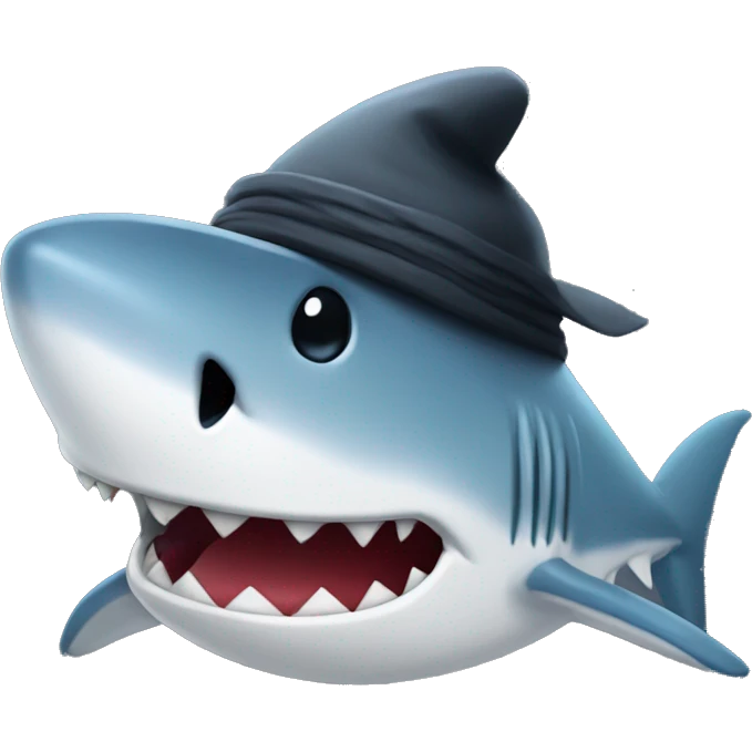 Shark with among us hat emoji