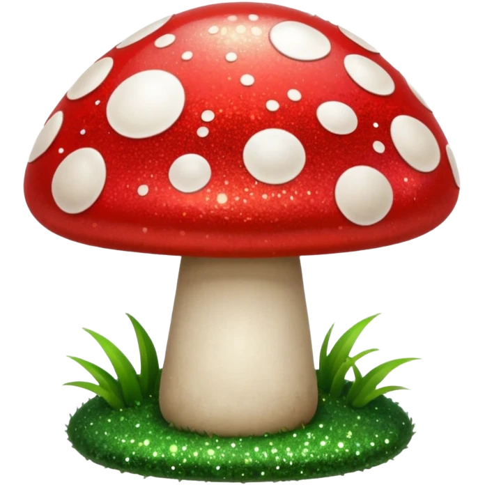 red glitter mushroom emoji