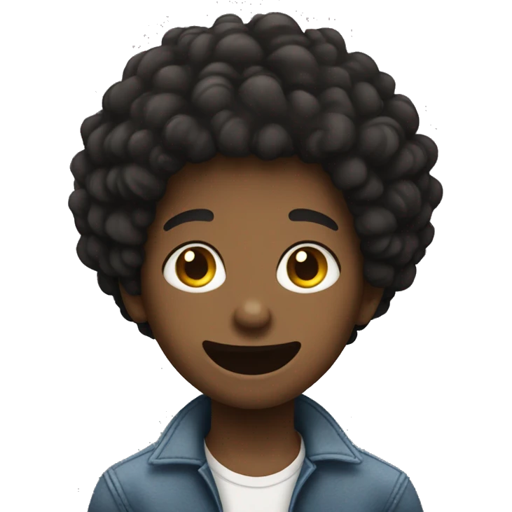 afro boy yapping emoji