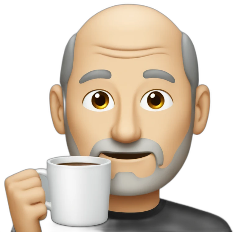 steve jobs drinking coffee emoji