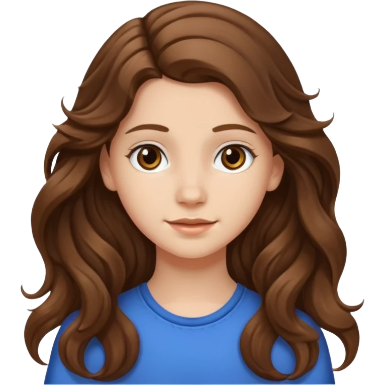 ahora hazme una nina blanca de 14 anos y que tenga el pelo cafe largo y ondulado emoji