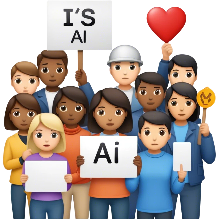 protest against ai emoji