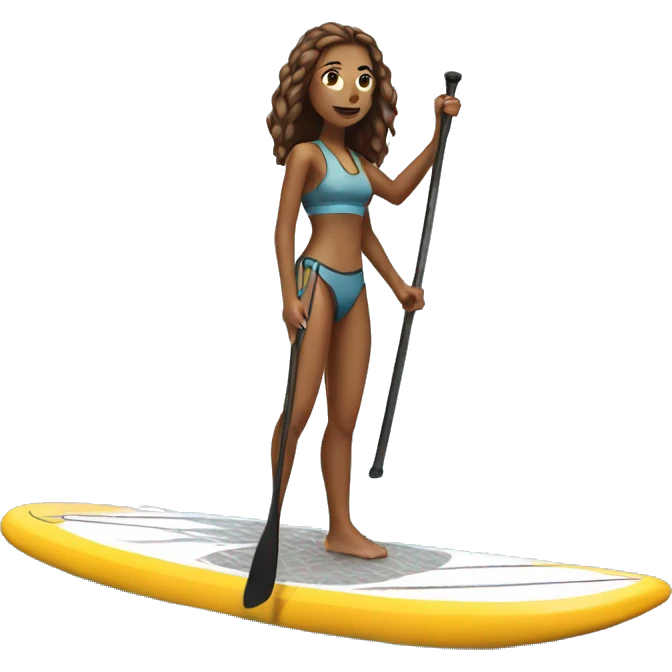 Stand up paddleboarding girl emoji