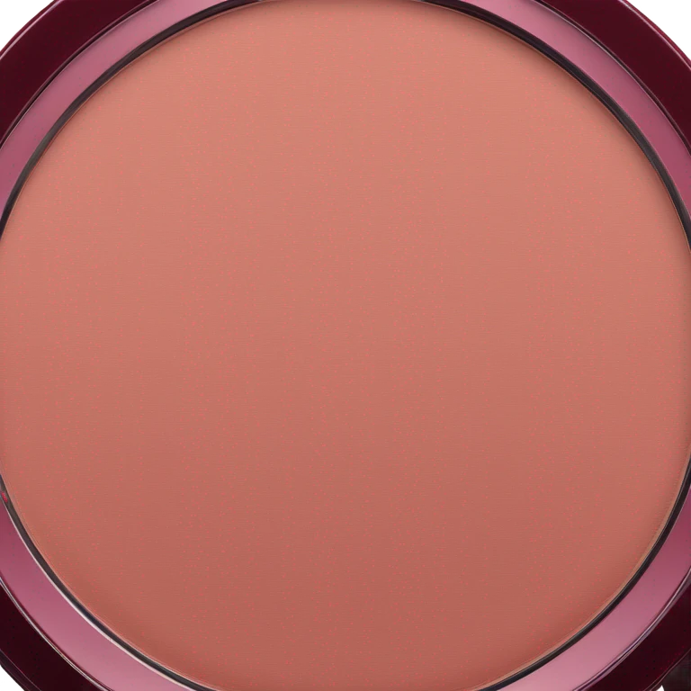 burgundy blush in makeup powder compact emoji