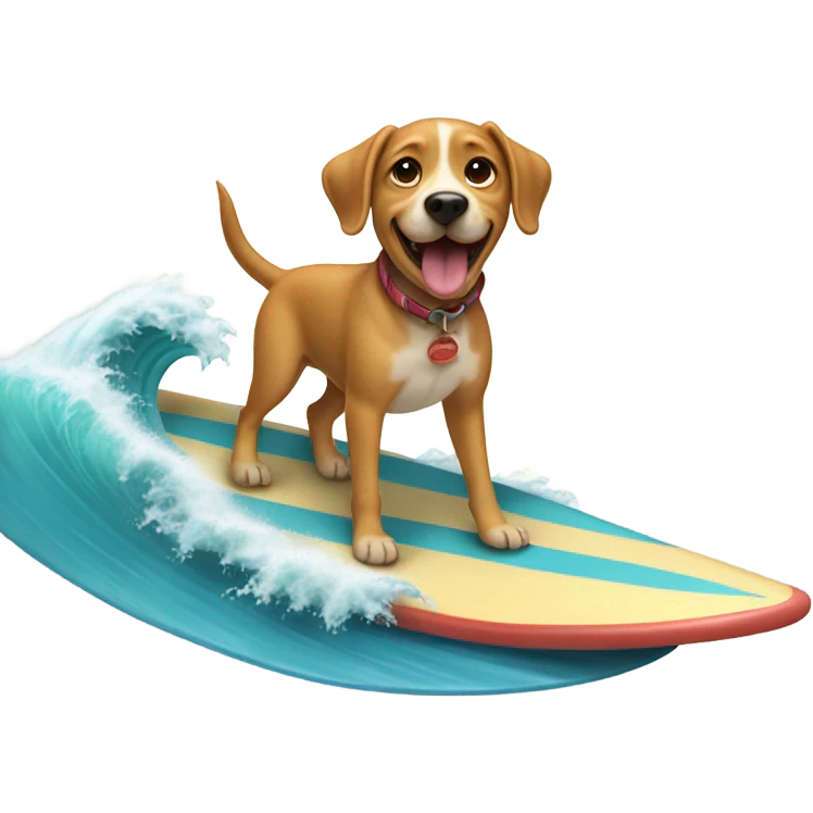 Dog surfing  emoji