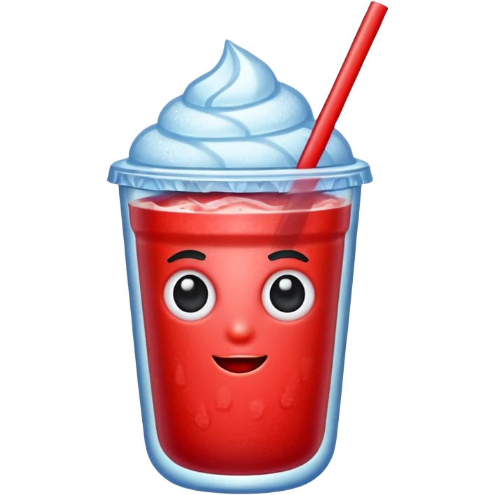 Red slushie emoji