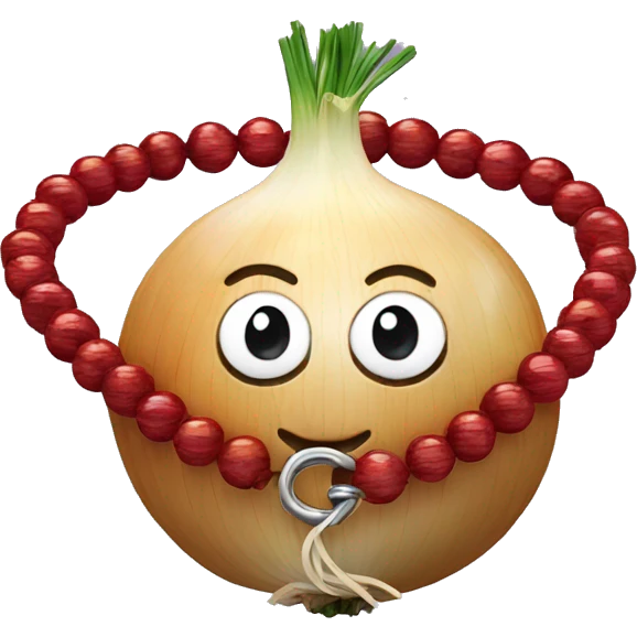 Onion beading a bracelet emoji