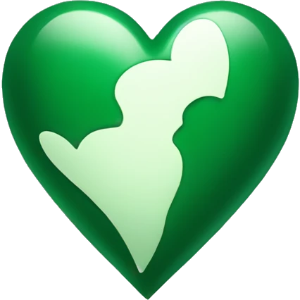 Dark green heart emoji