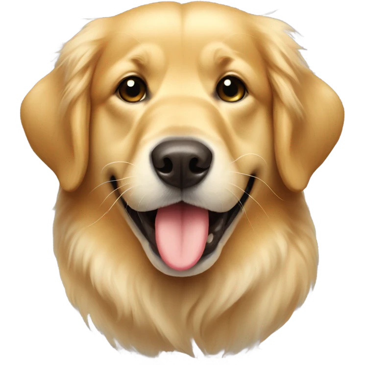 Golden retriever holding a slipper emoji