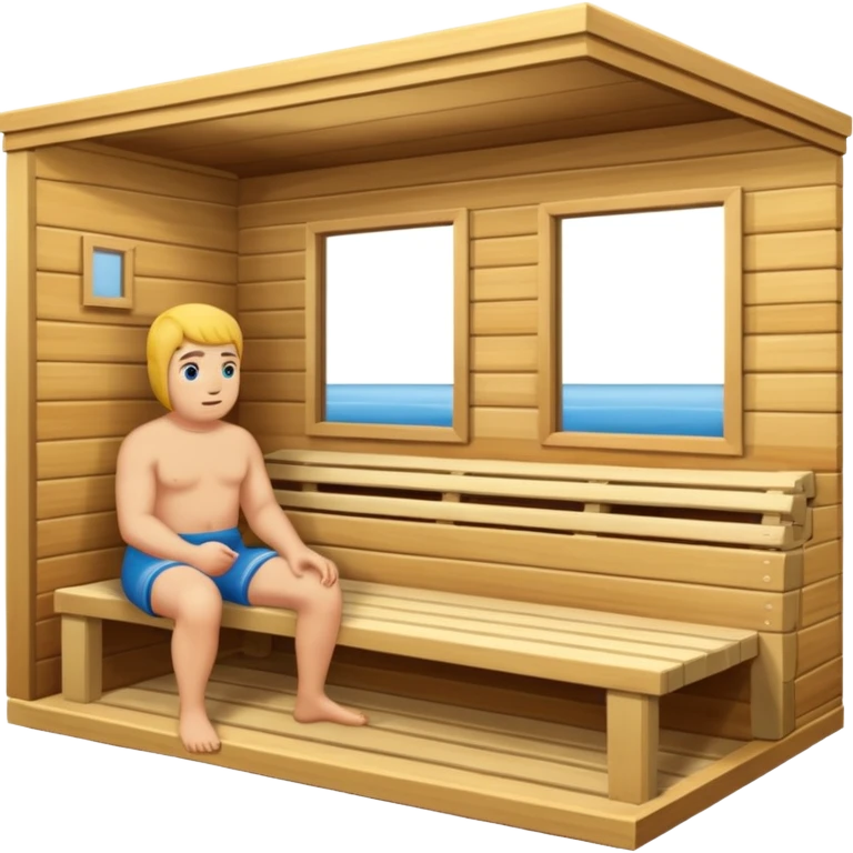 lag den mer som en rundt firkant og sort, også kan det stå SAUNA på emoji