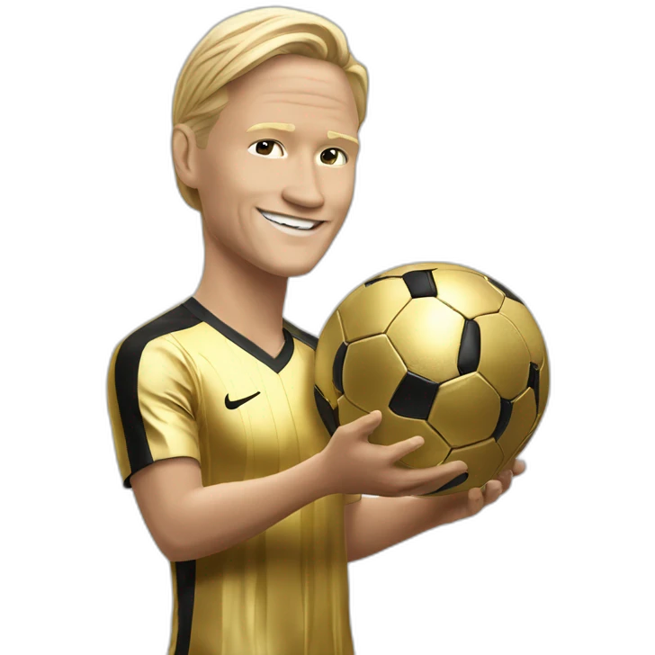 Haaland avec un ballon d'or emoji