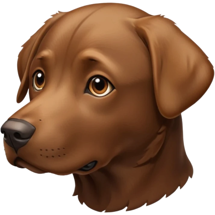 Please make a brown lab one side profile: 🐕 emoji