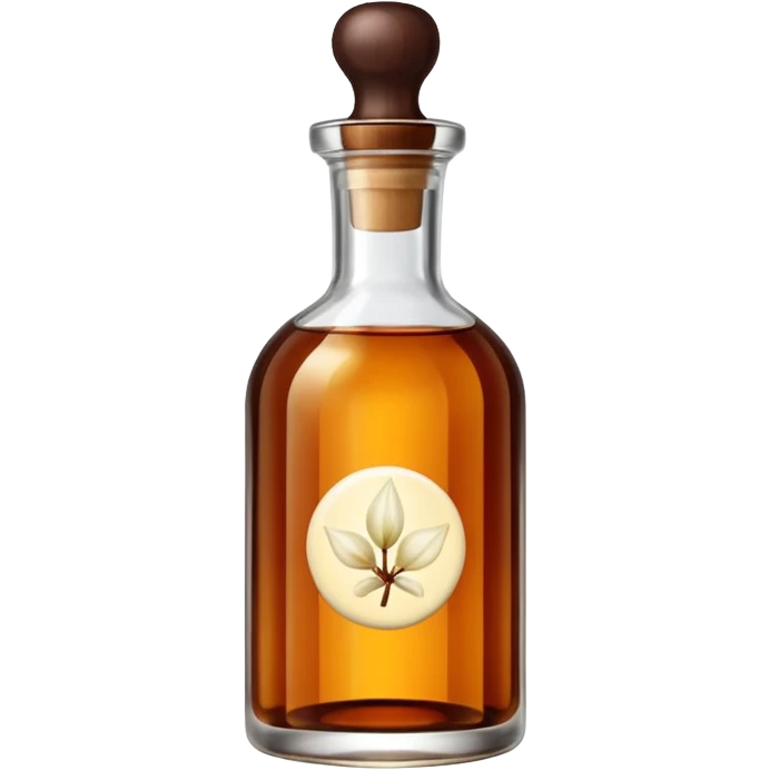 vanilla extract bottle with scent lines emoji