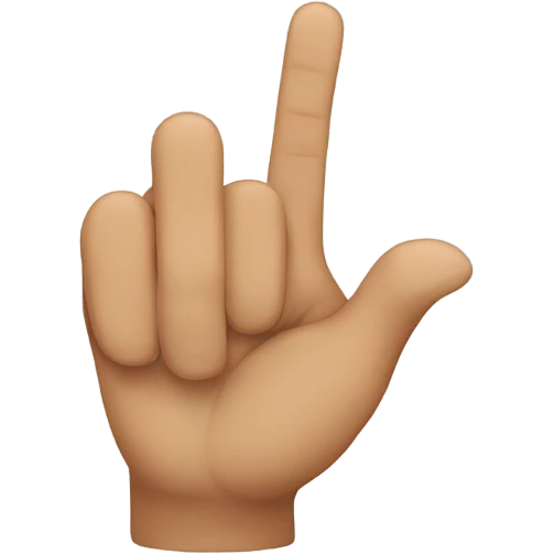 Two fingers pointing forward emoji