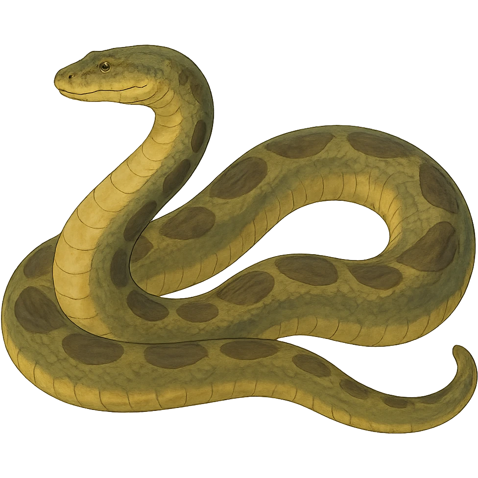 ghibli style Titanoboa snake emoji