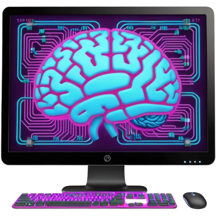 I need an emoji for Slack that ilustrates Artificial Intelligence (AI) si I can flag/tag pull requests and messages that are generated with AI for colleagues to know that they need to pay attention !
What is most descriptive for AI pull request ?

Make it animated and as large as possible  emoji
