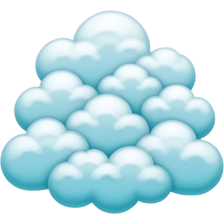 núvem japonesas ciano emoji